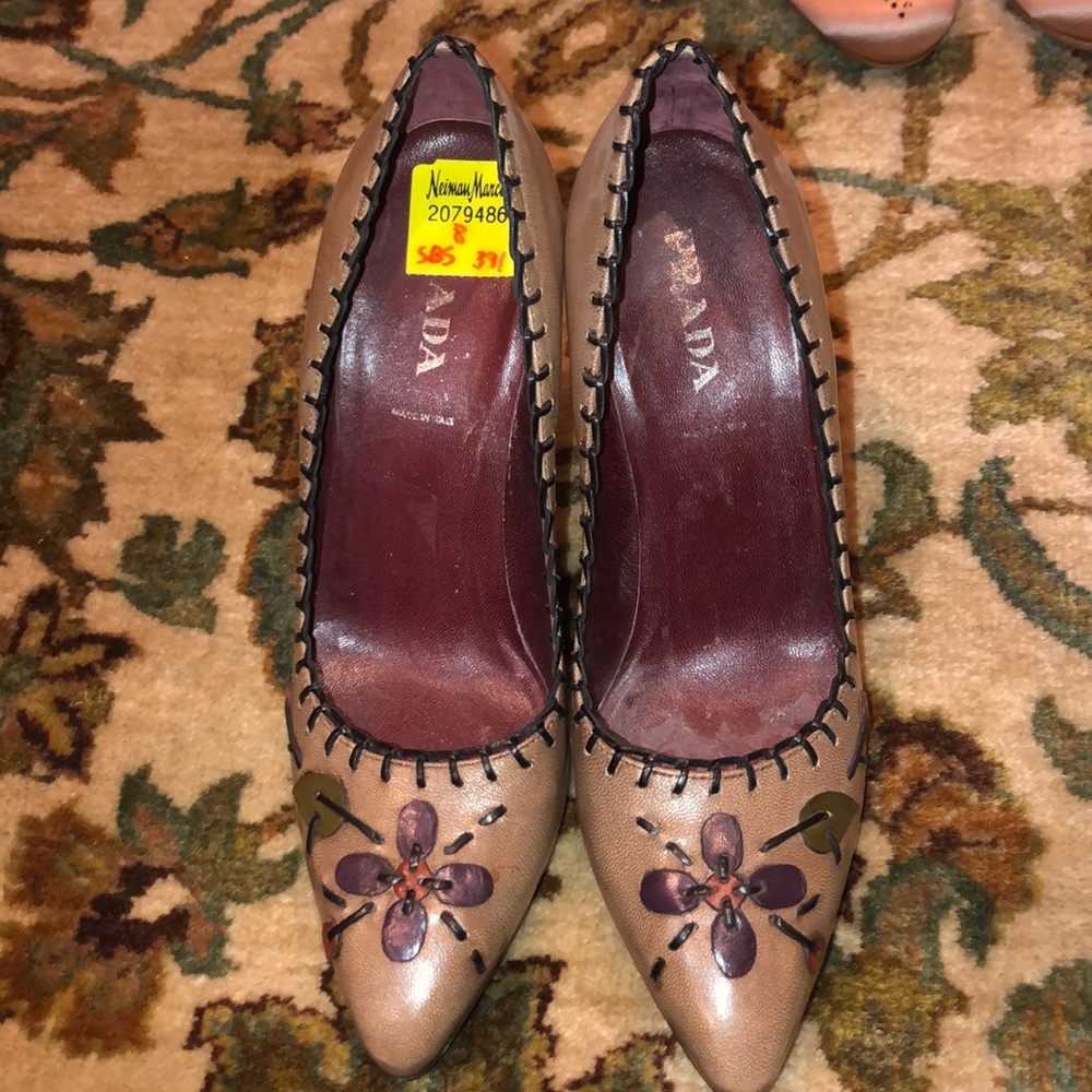 Prada stitched heels!